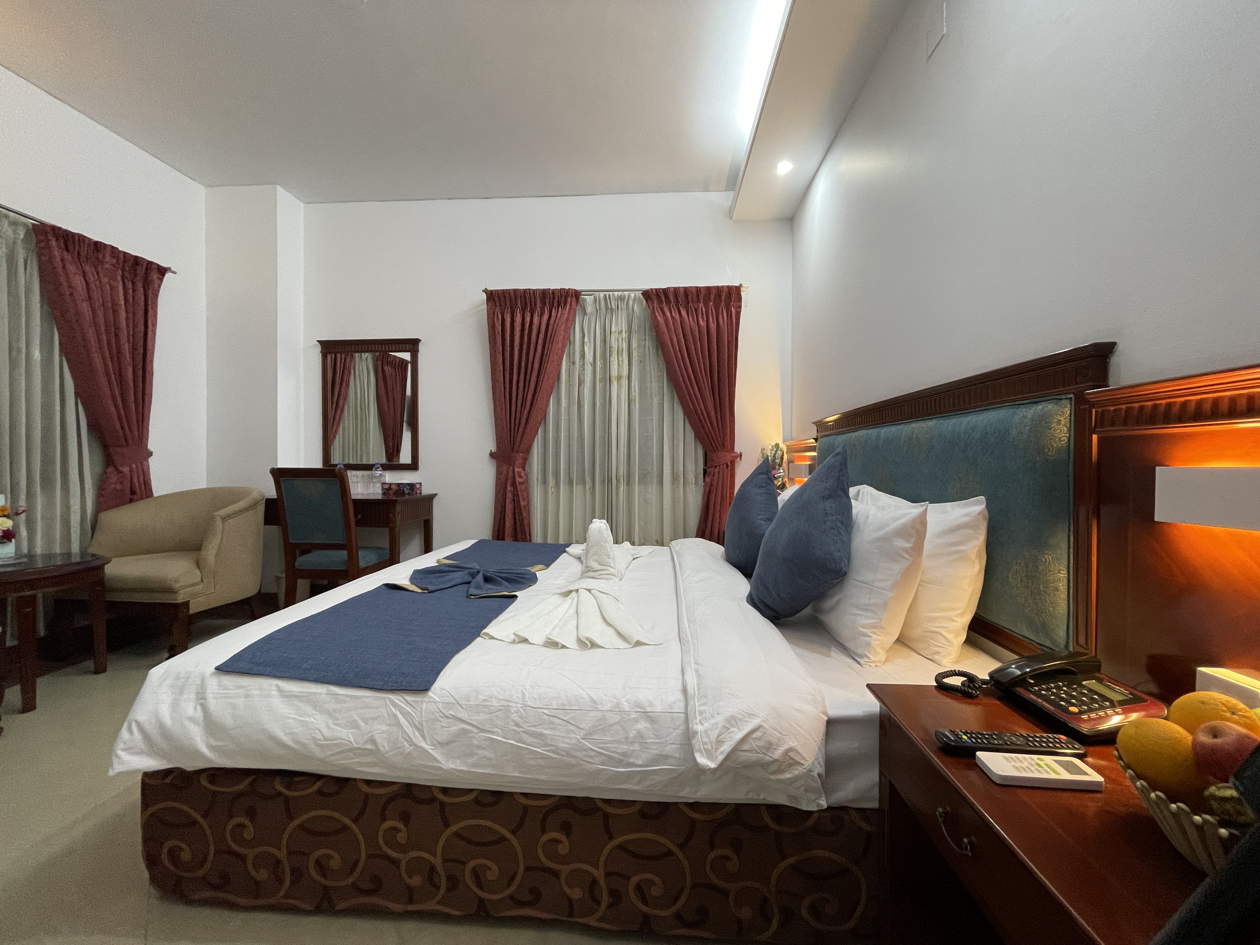 Hotel room with morning light